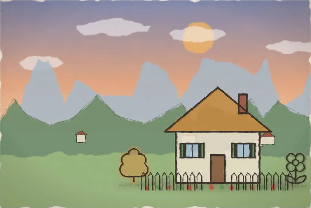 Casa de Vacanță Sibiel DEMO, cu livada și dealurile Cindrelului (ilustrație)