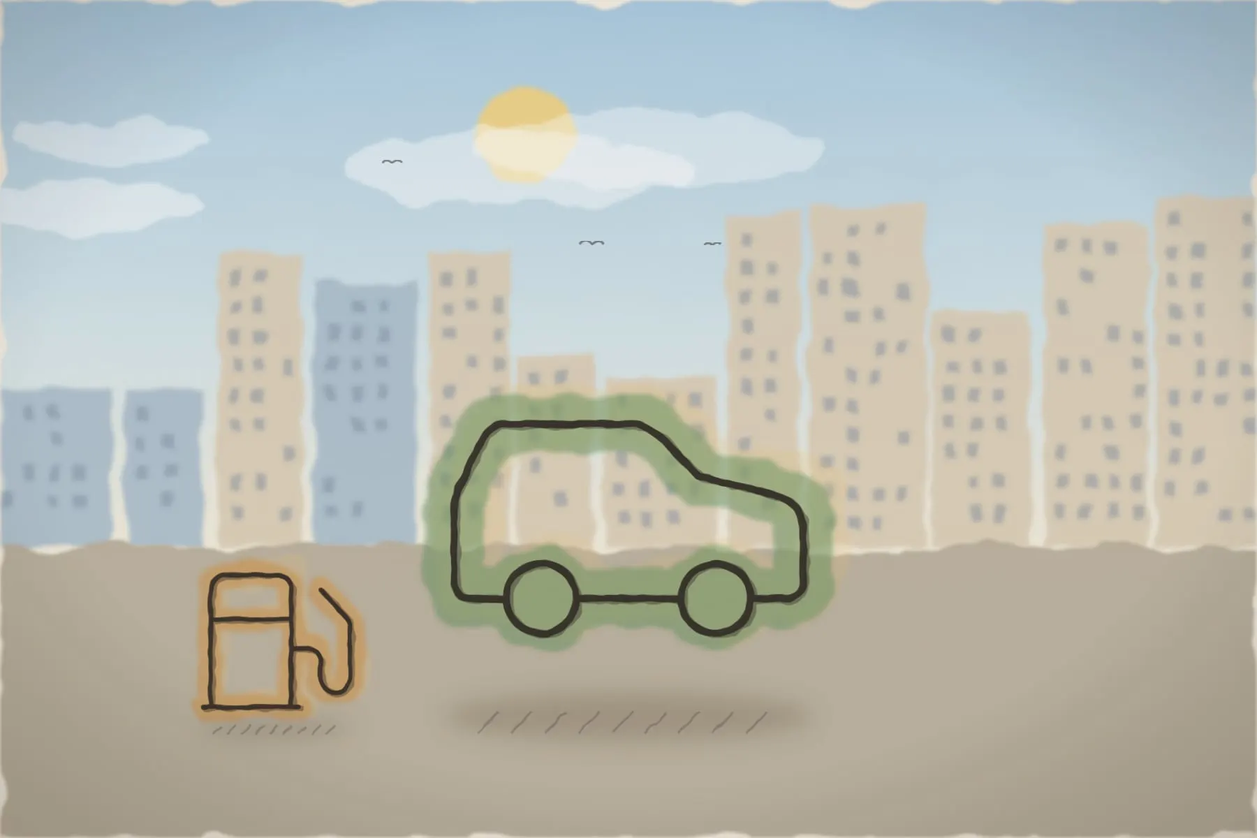 Mașină economică, pentru oraș (ilustrație)