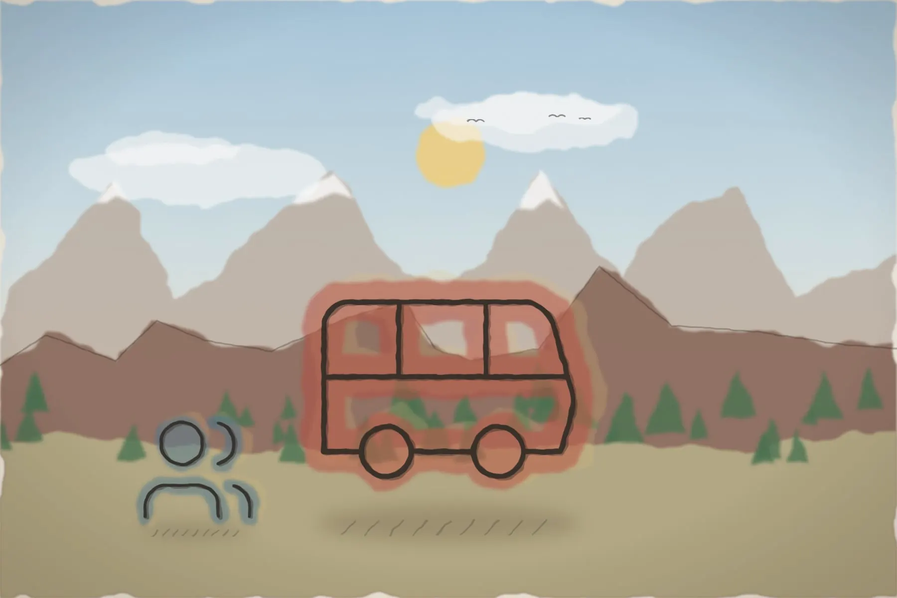 Microbuz de 9 locuri, pentru grupuri (ilustrație)