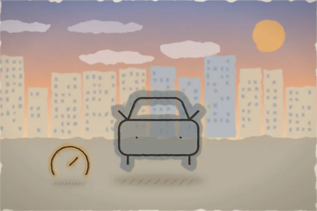 Mașină compactă cu cutie automată (ilustrație)